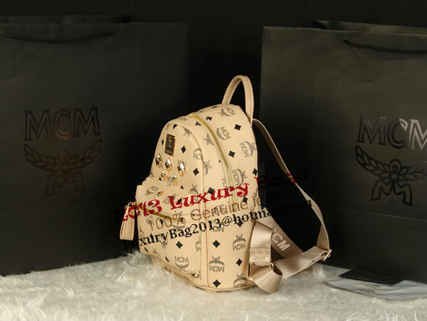 MCM Stark Backpack Medium in Calf Leather 8003 Apricot MCM Stark Backpack Medium in Calf Leather 8003 Apricot