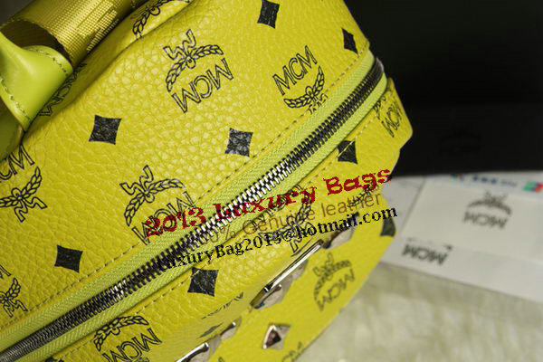 MCM Stark Backpack Medium in Calf Leather 8003 Lemon MCM Stark Backpack Medium in Calf Leather 8003 Lemon