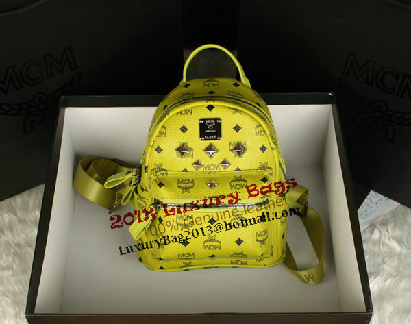 MCM Stark Backpack Medium in Calf Leather 8003 Lemon MCM Stark Backpack Medium in Calf Leather 8003 Lemon
