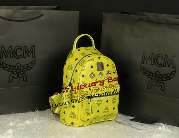 MCM Stark Backpack Medium in Calf Leather 8003 Lemon MCM Stark Backpack Medium in Calf Leather 8003 Lemon
