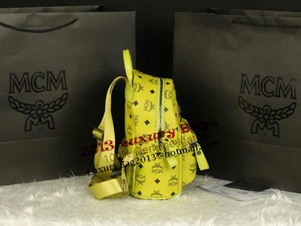 MCM Stark Backpack Medium in Calf Leather 8003 Lemon MCM Stark Backpack Medium in Calf Leather 8003 Lemon