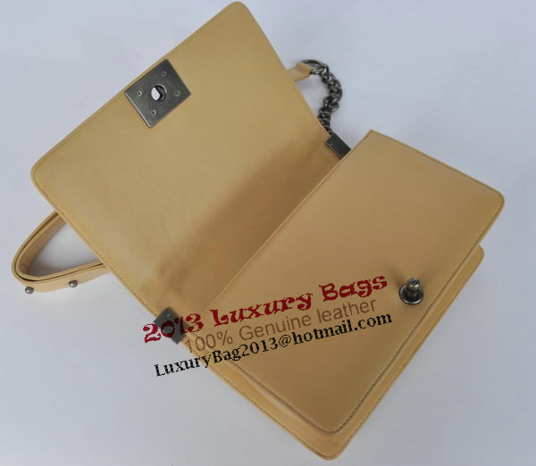 Boy Chanel Flap Shoulder Bag Sheepskin Leather A67086 Apricot Boy Chanel Flap Shoulder Bag Sheepskin Leather A67086 Apricot