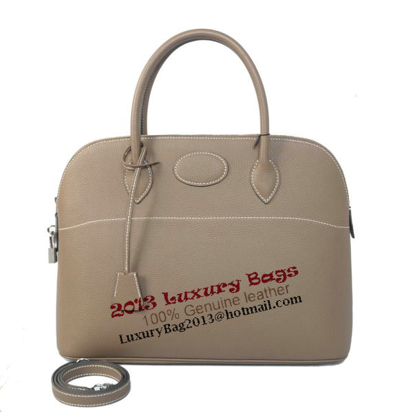 Hermes Bolide 37CM Tote Bags Calf Leather Gray Hermes Bolide 37CM Tote Bags Calf Leather Gray