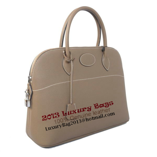 Hermes Bolide 37CM Tote Bags Calf Leather Gray Hermes Bolide 37CM Tote Bags Calf Leather Gray