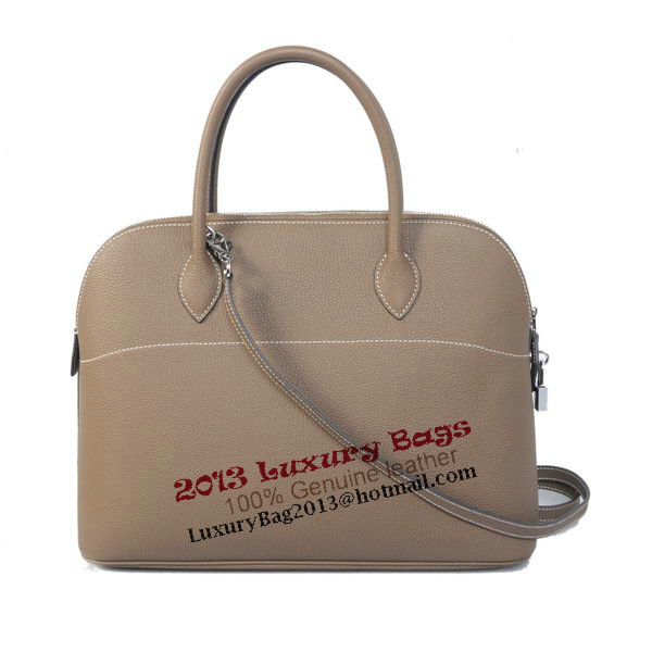 Hermes Bolide 37CM Tote Bags Calf Leather Gray Hermes Bolide 37CM Tote Bags Calf Leather Gray