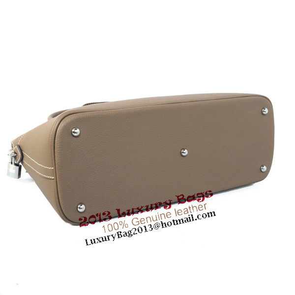 Hermes Bolide 37CM Tote Bags Calf Leather Gray Hermes Bolide 37CM Tote Bags Calf Leather Gray