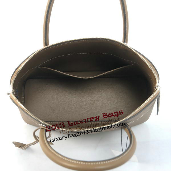 Hermes Bolide 37CM Tote Bags Calf Leather Gray Hermes Bolide 37CM Tote Bags Calf Leather Gray