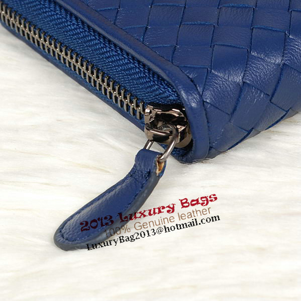 Bottega Veneta Intrecciato Nappa Zip Around Wallet BV20017 RoyalBlue Bottega Veneta Intrecciato Nappa Zip Around Wallet BV20017 RoyalBlue