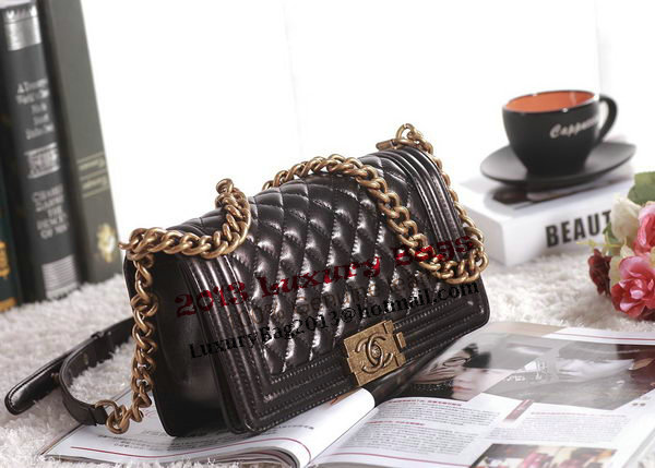 Chanel Boy Flap Shoulder Bag in Black Lambskin Leather A67086 Gold Chanel Boy Flap Shoulder Bag in Black Lambskin Leather A67086 Gold