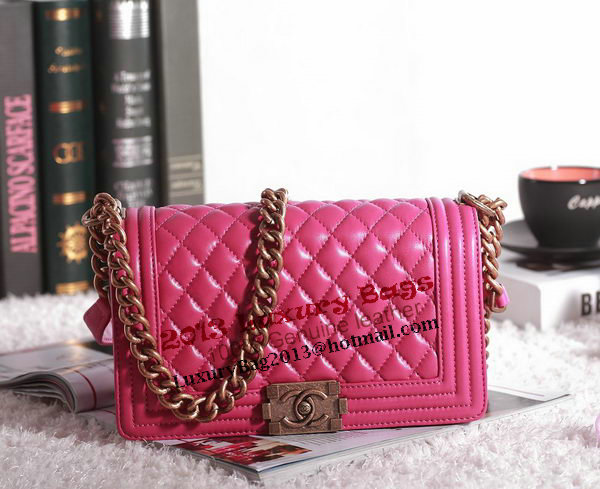 Chanel Boy Flap Shoulder Bag in Rose Lambskin Leather A67086 Gold Chanel Boy Flap Shoulder Bag in Rose Lambskin Leather A67086 Gold