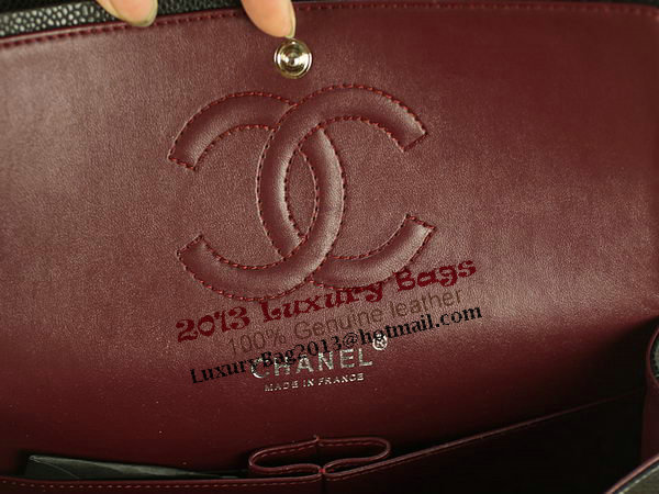 Chanel 2.55 Series Classic Flap Bag 1112 Black Cannage Pattern Original Leather Silver Chanel 2.55 Series Classic Flap Bag 1112 Black Cannage Pattern Original Leather Silver