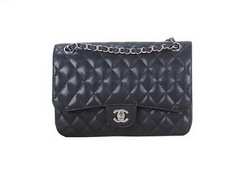 Chanel 2.55 Series Classic Flap Bag 1112 Black Original Cannage Pattern Leather Silver Chanel 2.55 Series Classic Flap Bag 1112 Black Original Cannage Pattern Leather Silver