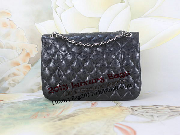 Chanel 2.55 Series Classic Flap Bag 1112 Black Original Cannage Pattern Leather Silver Chanel 2.55 Series Classic Flap Bag 1112 Black Original Cannage Pattern Leather Silver