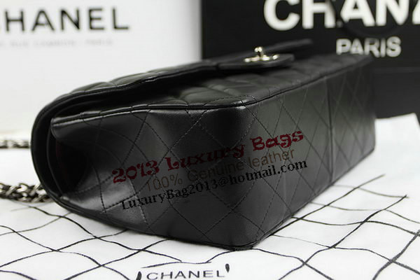 Chanel Classic Flap Bag 1113 Black Original Sheepskin Leather Silver Chanel Classic Flap Bag 1113 Black Original Sheepskin Leather Silver