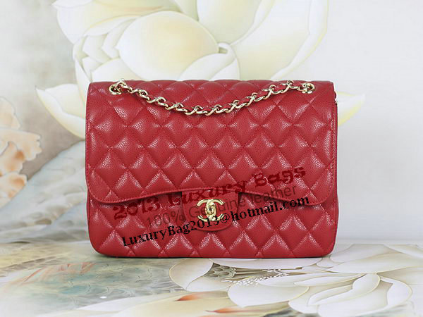 Chanel Classic Flap Bag 1113 Red Original Cannage Pattern Leather Gold Chanel Classic Flap Bag 1113 Red Original Cannage Pattern Leather Gold