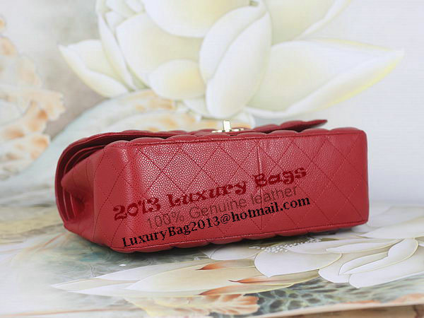 Chanel Classic Flap Bag 1113 Red Original Cannage Pattern Leather Gold Chanel Classic Flap Bag 1113 Red Original Cannage Pattern Leather Gold