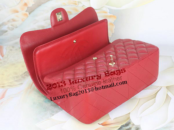 Chanel Classic Flap Bag 1113 Red Original Cannage Pattern Leather Gold Chanel Classic Flap Bag 1113 Red Original Cannage Pattern Leather Gold