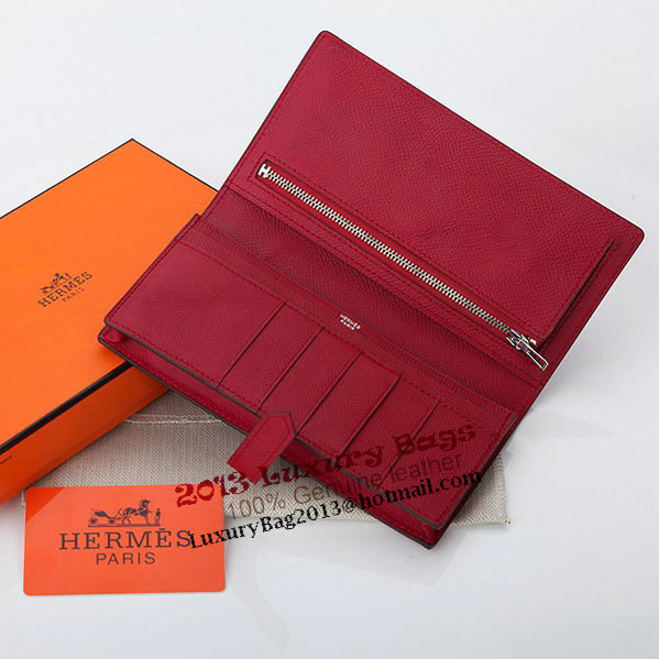 Hermes Bearn Japonaise Bi-Fold Wallet Original Leather A208 Burgundy Hermes Bearn Japonaise Bi-Fold Wallet Original Leather A208 Burgundy