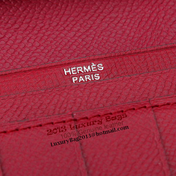 Hermes Bearn Japonaise Bi-Fold Wallet Original Leather A208 Burgundy Hermes Bearn Japonaise Bi-Fold Wallet Original Leather A208 Burgundy