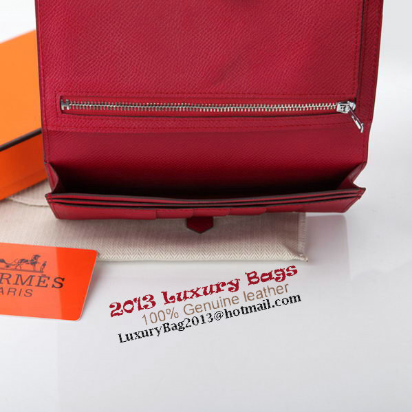 Hermes Bearn Japonaise Bi-Fold Wallet Original Leather A208 Burgundy Hermes Bearn Japonaise Bi-Fold Wallet Original Leather A208 Burgundy