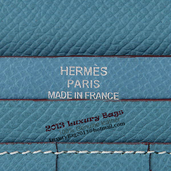 Hermes Bearn Japonaise Bi-Fold Wallet Original Leather A208 SkyBlue Hermes Bearn Japonaise Bi-Fold Wallet Original Leather A208 SkyBlue