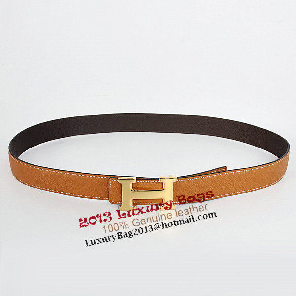 Hermes Dark Brown Bovine Jugular Veins Belt HR1008A Gold Hermes Dark Brown Bovine Jugular Veins Belt HR1008A Gold