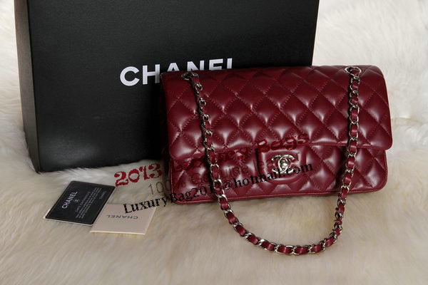 Chanel 2.55 Series Original Leather Classic Flap Bag A01112 Burgundy Chanel 2.55 Series Original Leather Classic Flap Bag A01112 Burgundy