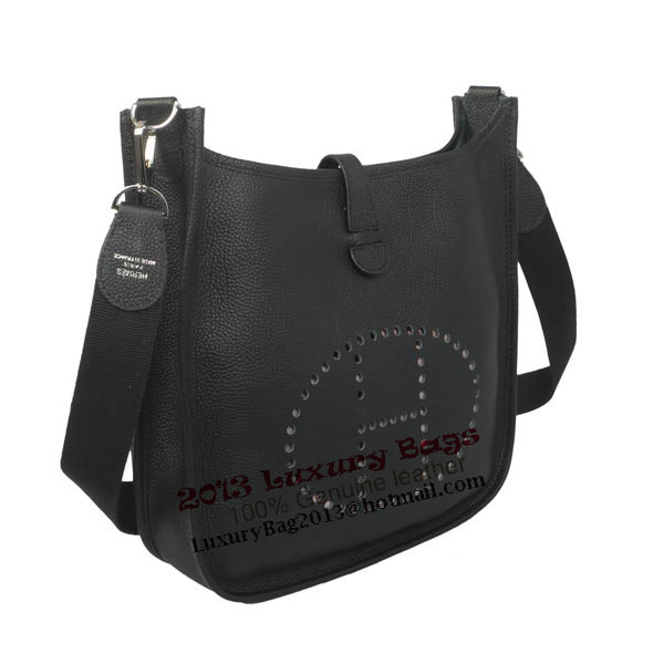 Hermes Evelyne Messenger Bag H1608 Black Hermes Evelyne Messenger Bag H1608 Black