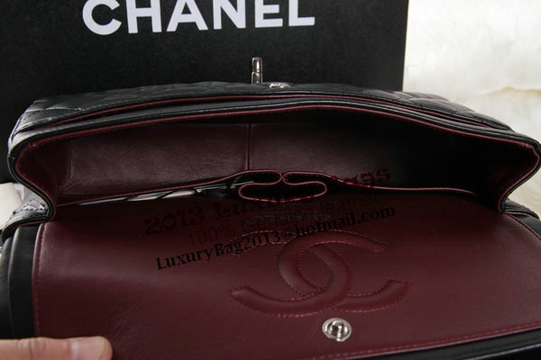 Chanel 2.55 Series Black Original Leather Classic Flap Bag A01112 Silver Chanel 2.55 Series Black Original Leather Classic Flap Bag A01112 Silver