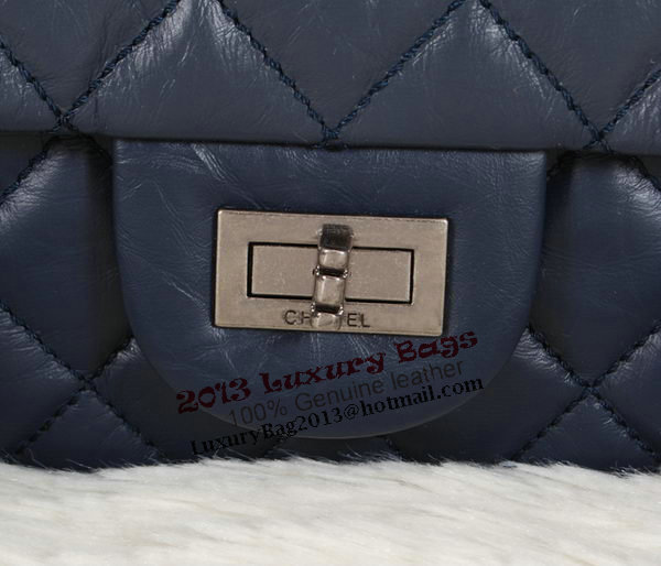 Chanel Classic Flap Shoulder Bags A226 Blue Sheepskin Leather Silver Chanel Classic Flap Shoulder Bags A226 Blue Sheepskin Leather Silver