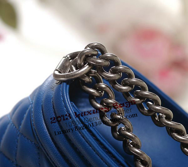 Chanel Boy Flap Shoulder Bag in Original Leather A67087 Blue Chanel Boy Flap Shoulder Bag in Original Leather A67087 Blue