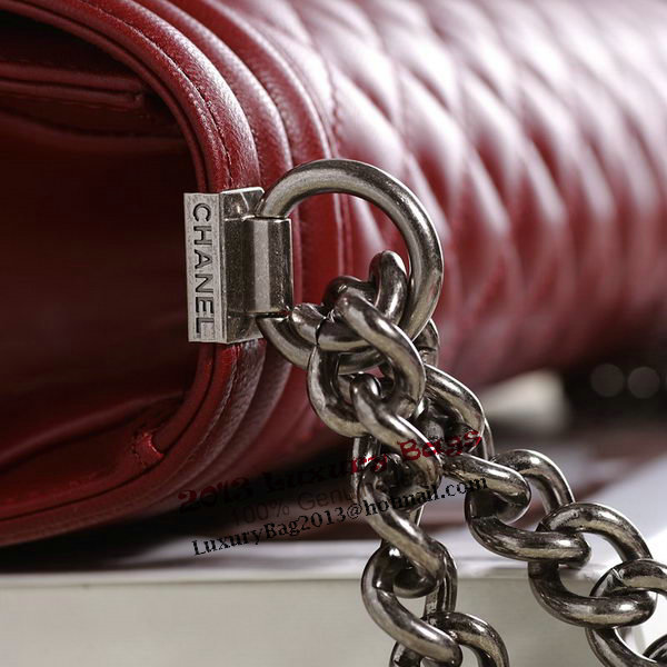 Chanel Boy Flap Shoulder Bag in Original Leather A67087 Wine Chanel Boy Flap Shoulder Bag in Original Leather A67087 Wine