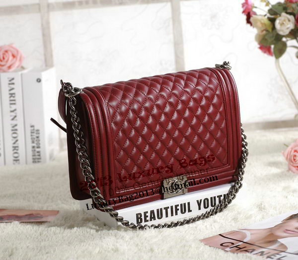 Chanel Boy Flap Shoulder Bag in Original Leather A67087 Wine Chanel Boy Flap Shoulder Bag in Original Leather A67087 Wine