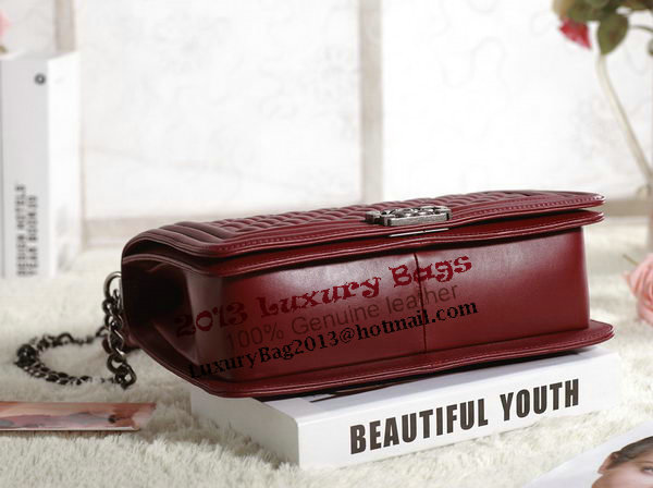 Chanel Boy Flap Shoulder Bag in Original Leather A67087 Wine Chanel Boy Flap Shoulder Bag in Original Leather A67087 Wine