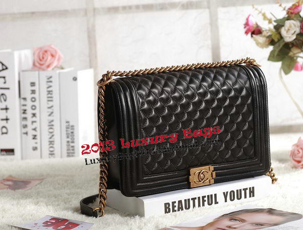 Chanel Boy Flap Shoulder Bag in Black Original Leather Gold Chanel Boy Flap Shoulder Bag in Black Original Leather Gold