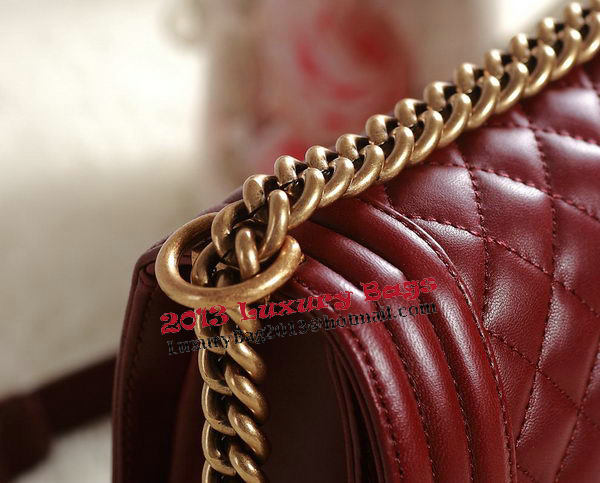 Chanel Boy Flap Shoulder Bag in Burgundy Original Leather Gold Chanel Boy Flap Shoulder Bag in Burgundy Original Leather Gold
