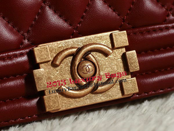 Chanel Boy Flap Shoulder Bag in Burgundy Original Leather Gold Chanel Boy Flap Shoulder Bag in Burgundy Original Leather Gold