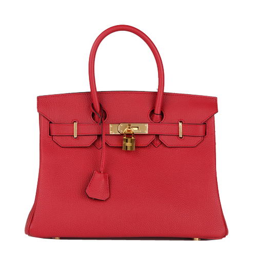 Hermes Birkin 30CM Tote Bag Burgundy Original Leather H30 Gold