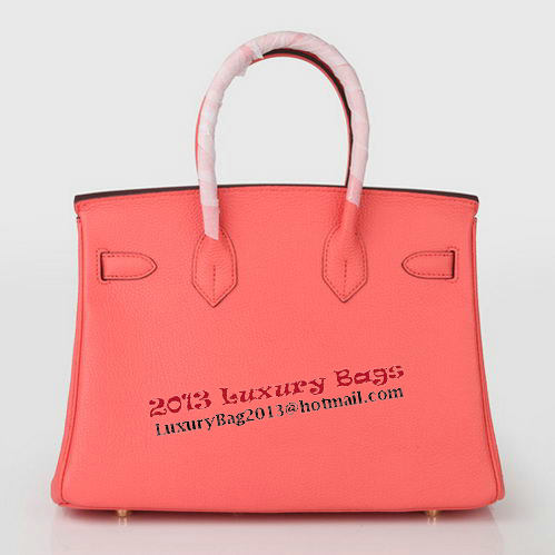 Hermes Birkin 30CM Tote Bag Light Red Original Leather H30 Gold Hermes Birkin 30CM Tote Bag Light Red Original Leather H30 Gold