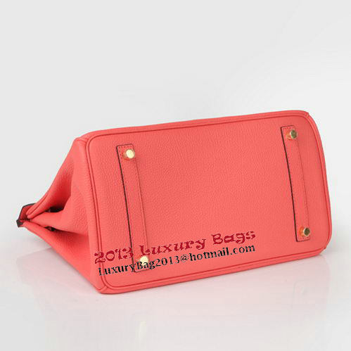 Hermes Birkin 30CM Tote Bag Light Red Original Leather H30 Gold Hermes Birkin 30CM Tote Bag Light Red Original Leather H30 Gold