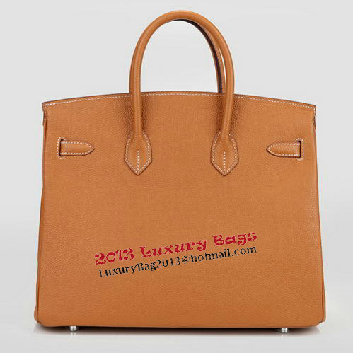 Hermes Birkin 35CM Tote Bag Camel Original Leather H35 Silver Hermes Birkin 35CM Tote Bag Camel Original Leather H35 Silver