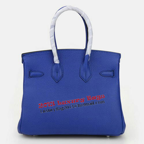 Hermes Birkin 25CM Tote Bags Blue Original Leather Silver Hermes Birkin 25CM Tote Bags Blue Original Leather Silver