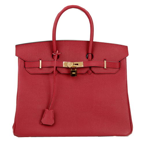 Hermes Birkin 35CM Tote Bag Burgundy Original Leather H35 Gold