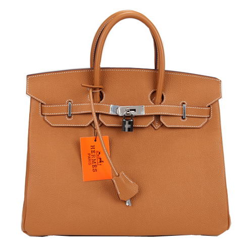 Hermes Birkin 35CM Tote Bag Wheat Original Leather H35 Silver