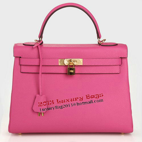 Hermes Kelly 32cm Shoulder Bag Rose Original Leather K32 Gold Hermes Kelly 32cm Shoulder Bag Rose Original Leather K32 Gold