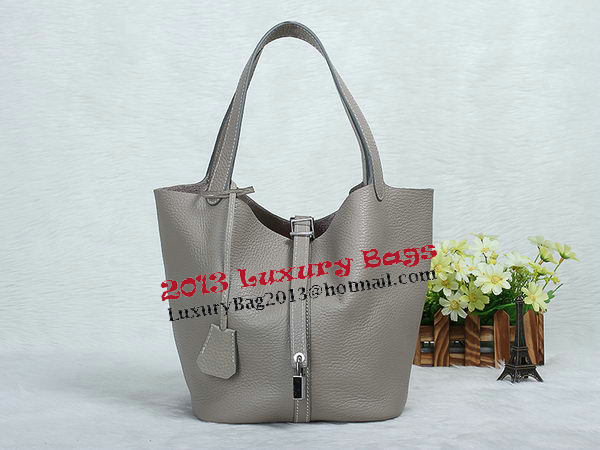Hermes Picotin Lock MM Bag in Original Leather Grey Hermes Picotin Lock MM Bag in Original Leather Grey