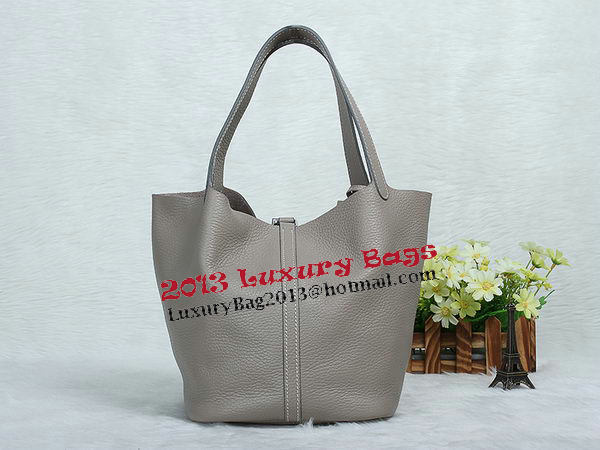 Hermes Picotin Lock MM Bag in Original Leather Grey Hermes Picotin Lock MM Bag in Original Leather Grey