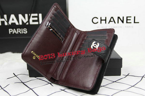 Chanel Matelasse Bi-Fold Wallet Original Cannage Pattern Leater CHA48667 Black Chanel Matelasse Bi-Fold Wallet Original Cannage Pattern Leater CHA48667 Black