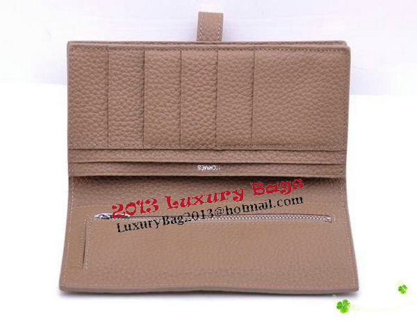 Hermes Bearn Japonaise Bi-Fold Wallet Grainy Leather H68942 Grey Hermes Bearn Japonaise Bi-Fold Wallet Grainy Leather H68942 Grey