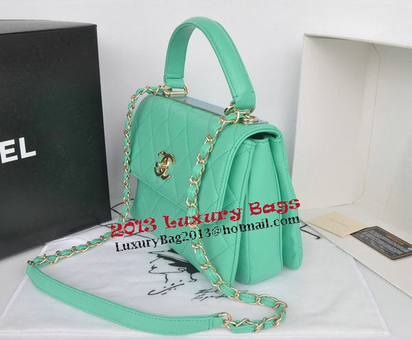 Chanel Classic Top Handle Bag Original Sheepskin Leather CHA92236 Green Chanel Classic Top Handle Bag Original Sheepskin Leather CHA92236 Green